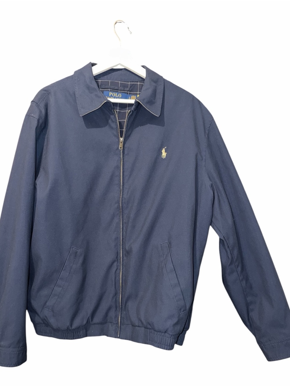 Polo by Ralph Lauren Navy Zip-Up Harrington Jacket with Polo Pony